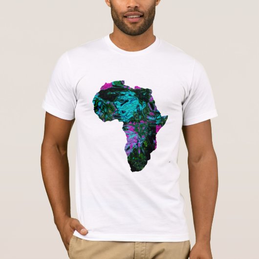 Lebhaftes African Map T-Shirt - Erforschen Sie Div (Vorderseite)