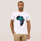 Lebhaftes African Map T-Shirt - Erforschen Sie Div (Vorne ganz)