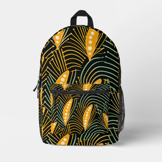 Lebhaftes afrikanisches Muster Bedruckter Rucksack (Vorderseite)