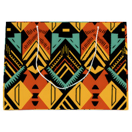 Lebhaftes afrikanisches Muster Große Geschenktüte