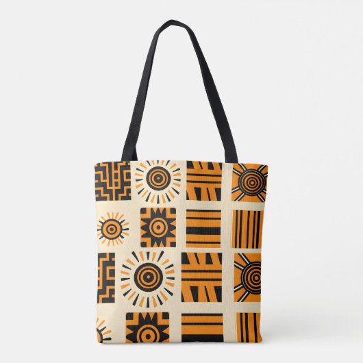 Lebhaftes afrikanisches Muster Tasche (Rückseite)