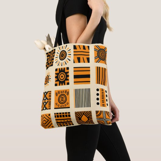 Lebhaftes afrikanisches Muster Tasche (Von Nahem)