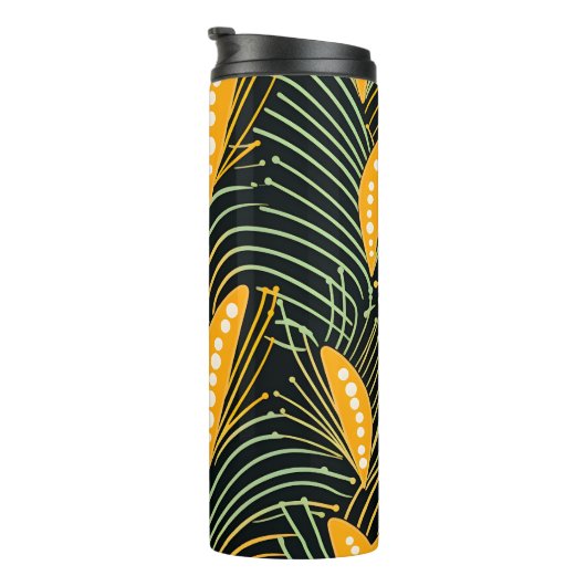 Lebhaftes afrikanisches Muster Thermosbecher (Nach rechts gedreht)