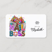 Lebhaftes Afroamerikaner-Nagelbüro Branding Visitenkarte (Vorderseite)