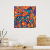 Lebhaftes Alebrijes-Design in traditionell mexikan Poster (Küche)