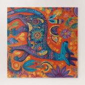 Lebhaftes Alebrijes-Design in traditionell mexikan Puzzle (Horizontal)
