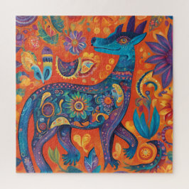 Lebhaftes Alebrijes-Design in traditionell mexikan Puzzle