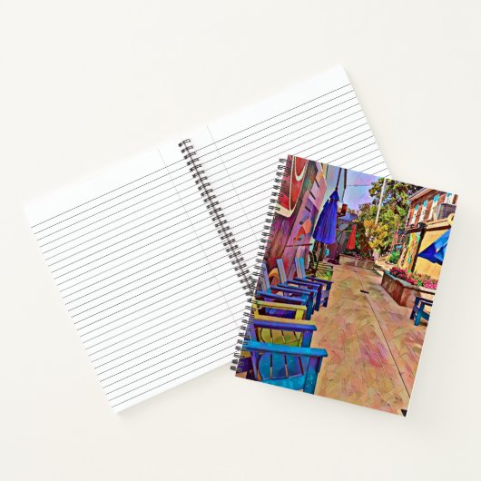 Lebhaftes Alleyway Spiral Notebook Notizblock (Innenseite)