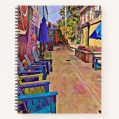 Lebhaftes Alleyway Spiral Notebook Notizblock (Vorderseite)