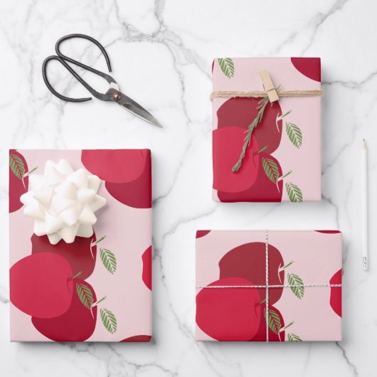 Lebhaftes Apple Mark Wrapping Paper für einzigarti Geschenkpapier Set (Vorderseite)