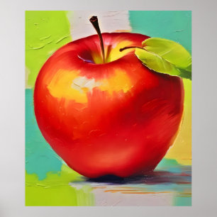 Lebhaftes Apple Still Life Poster