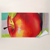 Lebhaftes Apple Still Life Strandtuch (Vorderseite)