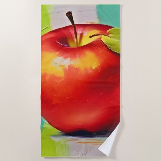 Lebhaftes Apple Still Life Strandtuch (Vorderseite)