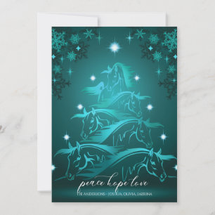 Lebhaftes Aquamarines Blaues Abstraktes Weihnachts Feiertagskarte
