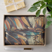 Lebhaftes Aquamarines "mesoamerican Motif" Wrap Ti Seidenpapier (Geschenk)