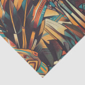 Lebhaftes Aquamarines "mesoamerican Motif" Wrap Ti Seidenpapier (Detail)