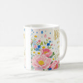 Lebhaftes Aquarellbouquet von Bauern, Molsen Kaffeetasse (VorderseiteRechts)