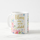 Lebhaftes Aquarellbouquet von Bauern, Molsen Kaffeetasse (Vorderseite Links)