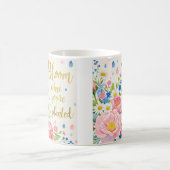 Lebhaftes Aquarellbouquet von Bauern, Molsen Kaffeetasse (Mittel)