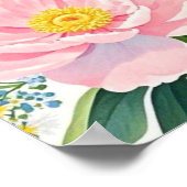 Lebhaftes Aquarellbouquet von Bauern, Molsen Poster (Ecke)