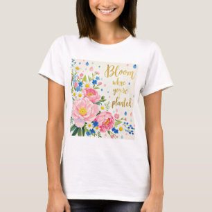 Lebhaftes Aquarellbouquet von Bauern, Molsen T-Shirt