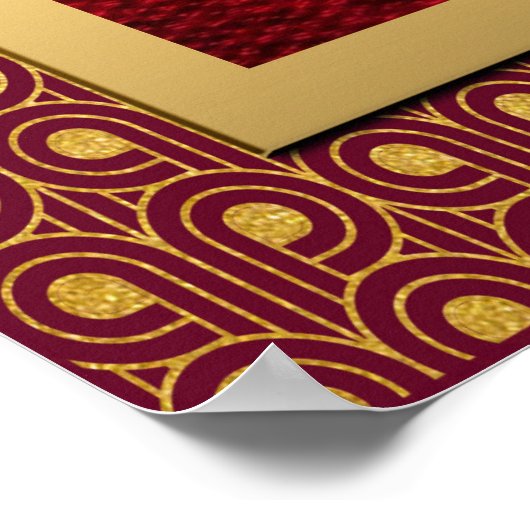 Lebhaftes Art Deco Poster. Poster (Ecke)