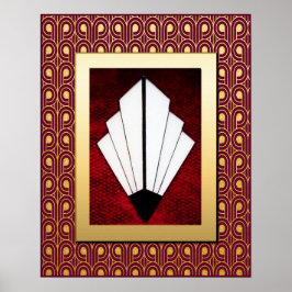 Lebhaftes Art Deco Poster. Poster