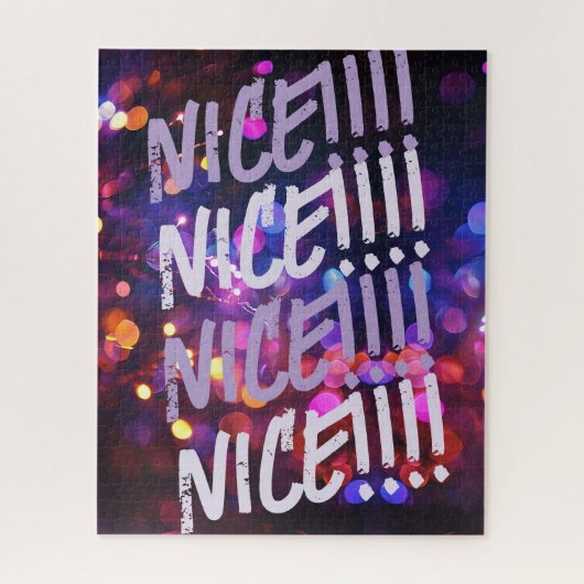 Lebhaftes aufregendes Puzzle! Mit "NICE!!!!" Worte Puzzle (Vertikal)