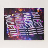 Lebhaftes aufregendes Puzzle! Mit "NICE!!!!" Worte Puzzle (Horizontal)