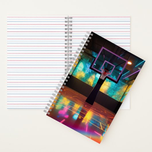 Lebhaftes Basketball Spiral Notebook Notizblock (Innen)