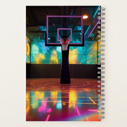 Lebhaftes Basketball Spiral Notebook Notizblock (Rückseite)