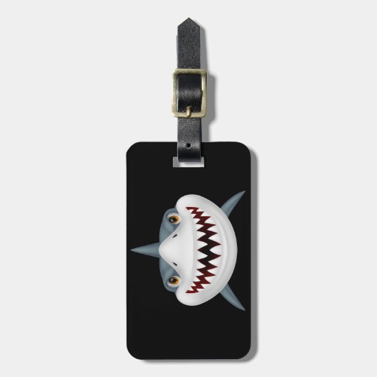 Lebhaftes beängstigendes Haifisch-Gesicht Gepäckanhänger (Vorderseite vertikal)