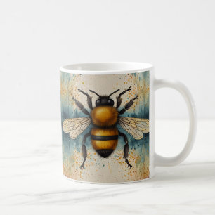 Lebhaftes Bee Watercolor-Muster Kaffeetasse