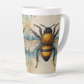 Lebhaftes Bee Watercolor-Muster Milchtasse (Rechte Ecke)