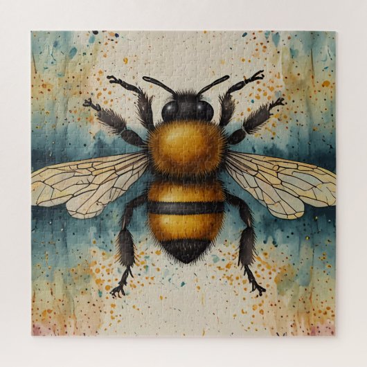Lebhaftes Bee Watercolor-Muster Puzzle (Vertikal)