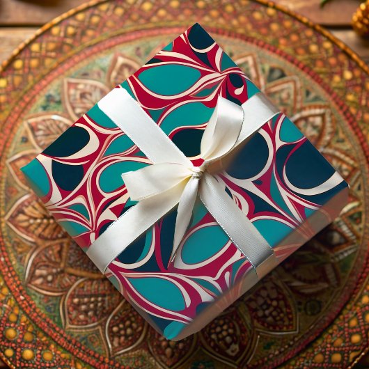 Lebhaftes Bio Geschenk des Swirl Ankara Geschenkpapier