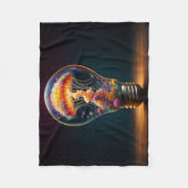 Lebhaftes biolumineszierendes Quallenglühen Fleecedecke (Vorderseite)