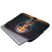 Lebhaftes biolumineszierendes Quallenglühen Laptopschutzhülle (Vorne Knopf)