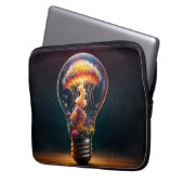 Lebhaftes biolumineszierendes Quallenglühen Laptopschutzhülle (Vorderseite Links)