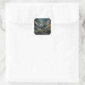 Lebhaftes Bird Tattoo-Design Runder Aufkleber (Tasche)