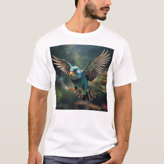 Lebhaftes Bird Tattoo-Design T-Shirt
