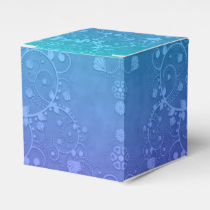 Lebhaftes Blau und Aquamarines Extravagantes Damas Geschenkschachtel