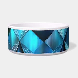 Lebhaftes blaues Diamantmuster Napf