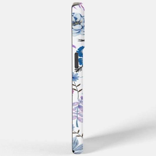 Lebhaftes blaurosa Wasserfarbenlackiertes Blossom Case-Mate iPhone Hülle (Rückseite / Rechts)