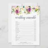 Lebhaftes Bloom-Doppelseitiges Brautparty-Spiel (Rückseite)