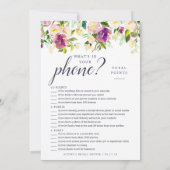 Lebhaftes Bloom-Doppelseitiges Brautparty-Spiel (Rückseite)