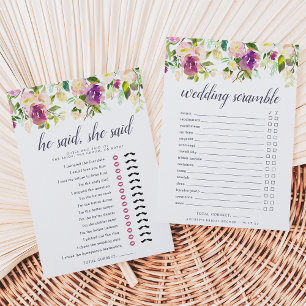 Lebhaftes Bloom-Doppelseitiges Brautparty-Spiel