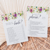 Lebhaftes Bloom-Doppelseitiges Brautparty-Spiel