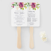 Lebhaftes Bloom-Hochzeitsprogramm Fächer (Vorne und Hinten)