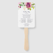 Lebhaftes Bloom-Hochzeitsprogramm Fächer (Rückseite)